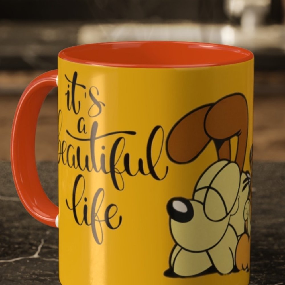 Garfield Beautiful Life Ceramic Mug, 11oz Orange